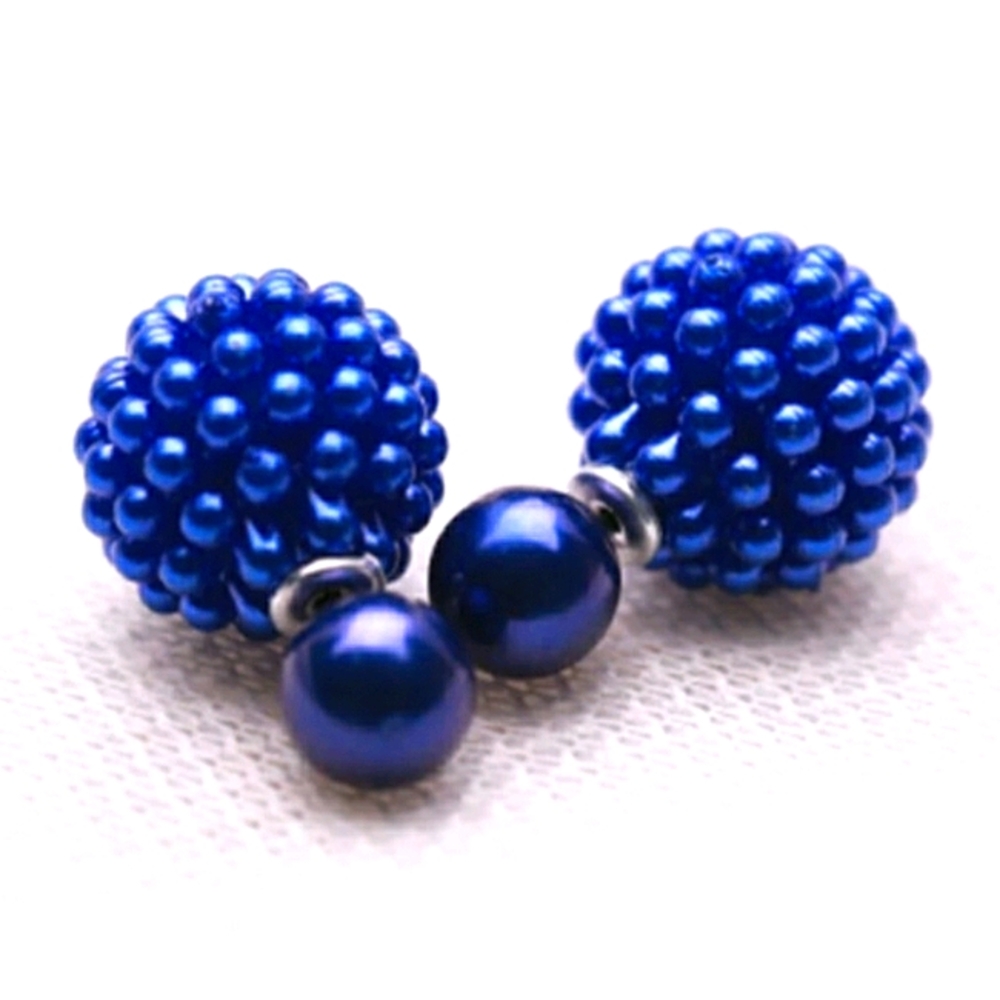 💙Blue Porcupine Pearl Double🦔Side Balls💙